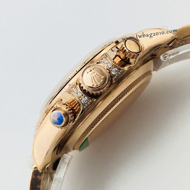 勞力士男士手錶 Rolex宇宙計型彩虹迪通拿腕表 密鑲鑽石字面  gjs2289